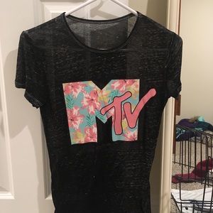 Floral MTV Graphic Shirt
